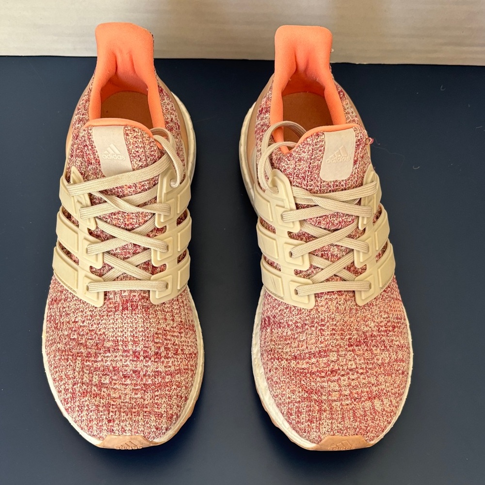 Adidas Girls Ultra Boost Pink and Beige